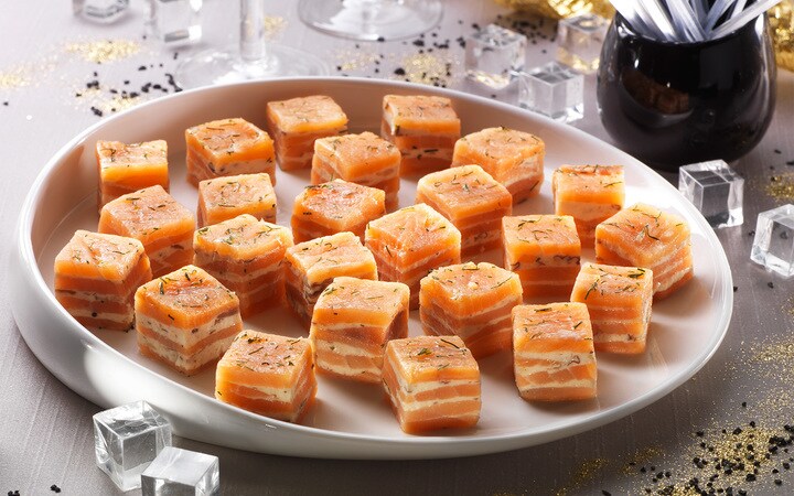 Mini-opéras saumon et fromage frais (Numéro d’article 08286)