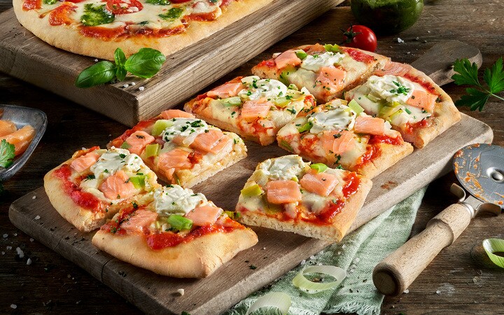 Pizza salmone e porro (Numéro d’article 10402)