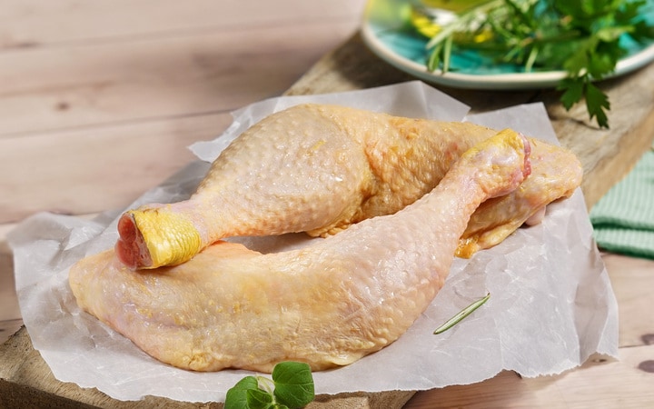 Cuisses de poulet fermier – nature – bio (Numéro d’article 16330)