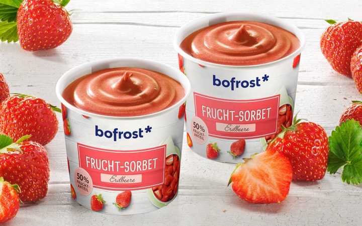 Mini-pots sorbet fraise (Numéro d’article 10788)